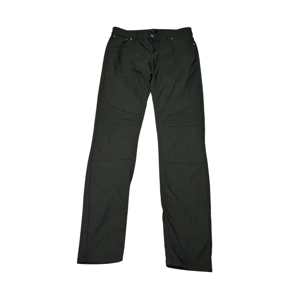 Prana Briann Moto Pants Womens 8 W32 L29 Dark Olive Green Slim Hiking Outdoor